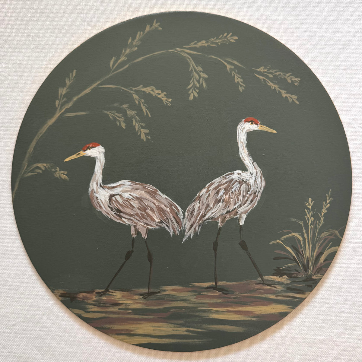 Evening Reeds | Hand-Painted Charger Set