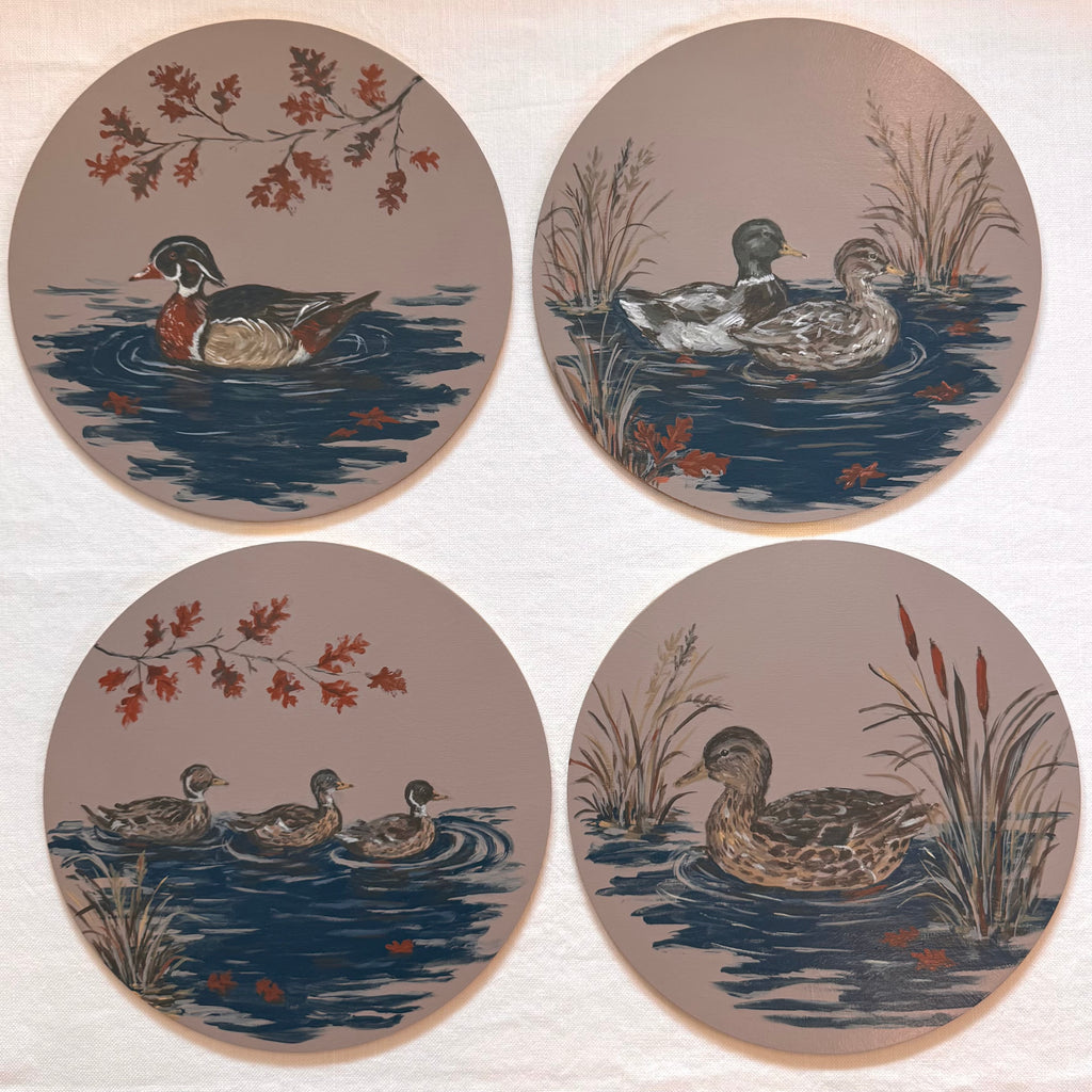 Autumn Water | Hand-Painted Charger Set