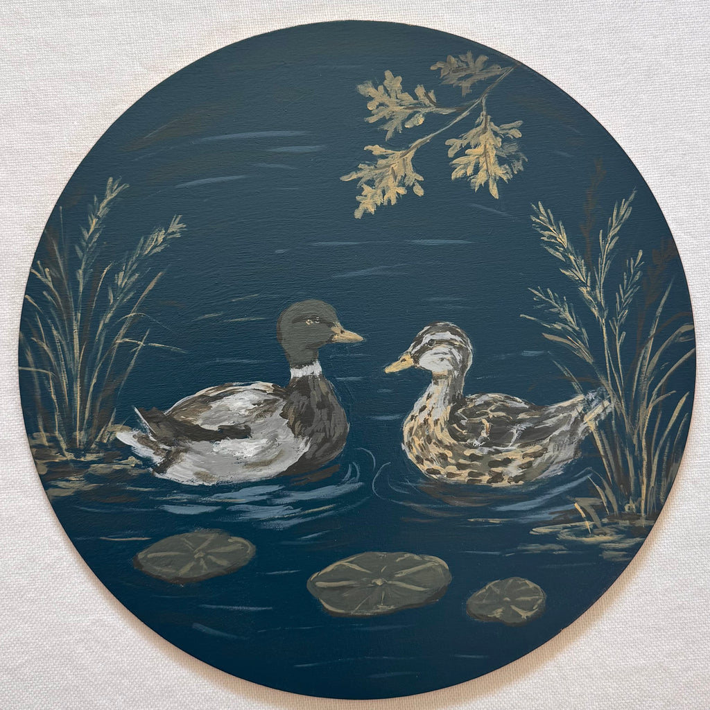 Midnight Marsh | Hand-Painted Charger Set