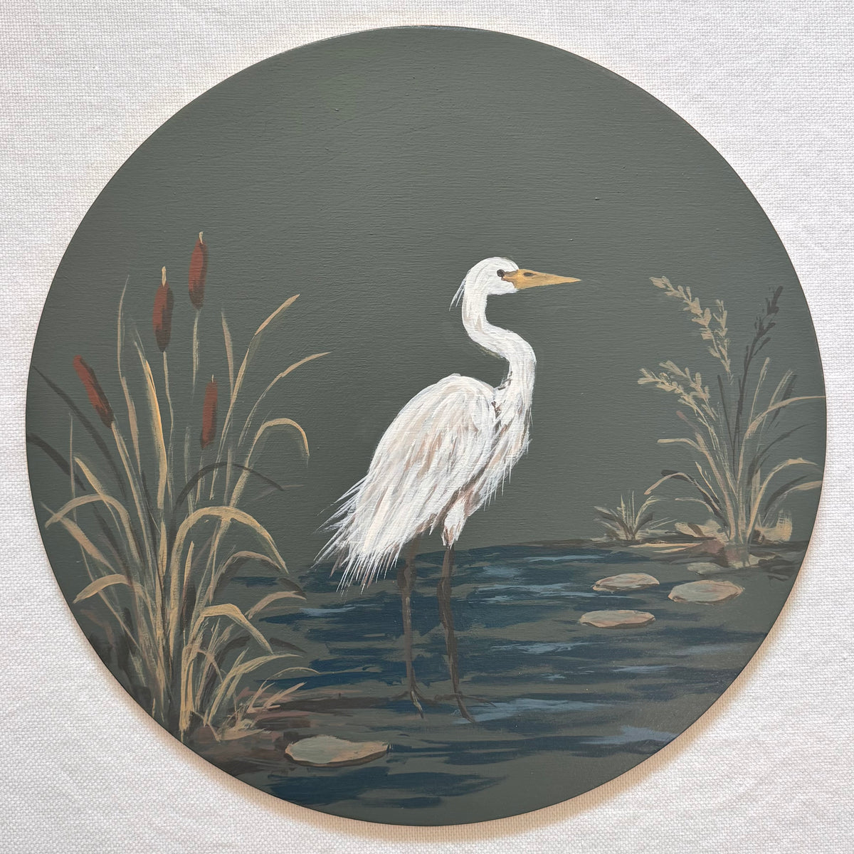 Evening Reeds | Hand-Painted Charger Set