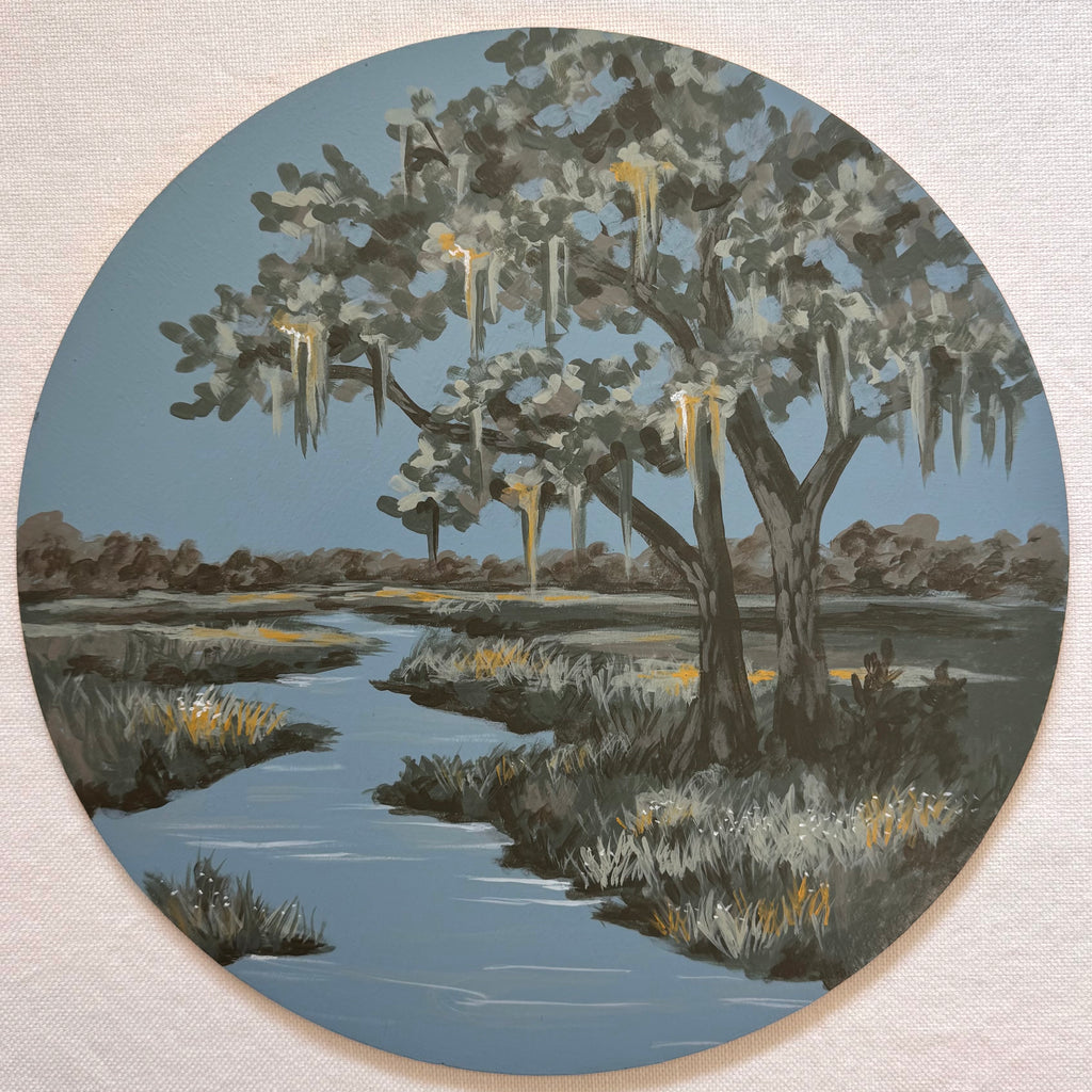 Marshland Blue | Hand-Painted Charger Set