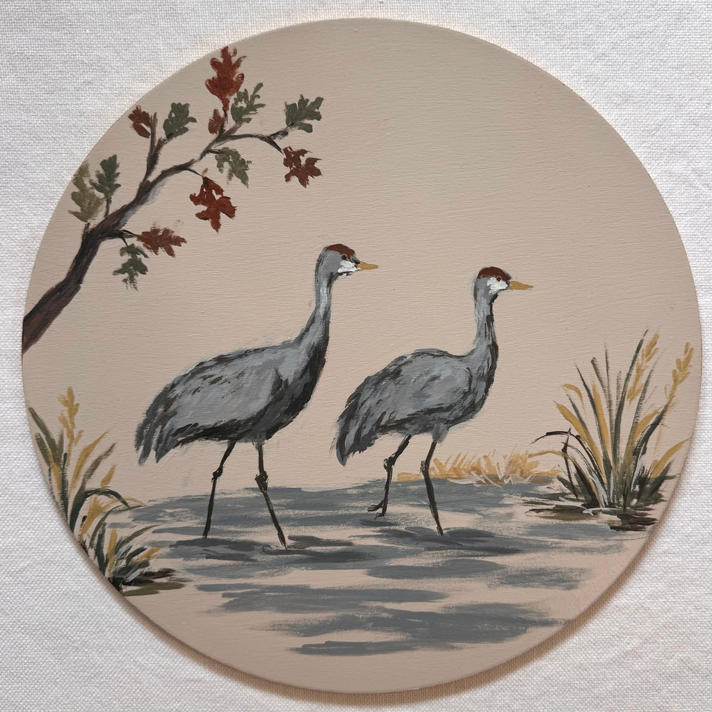Marsh Gathering | Hand-Painted Charger Set