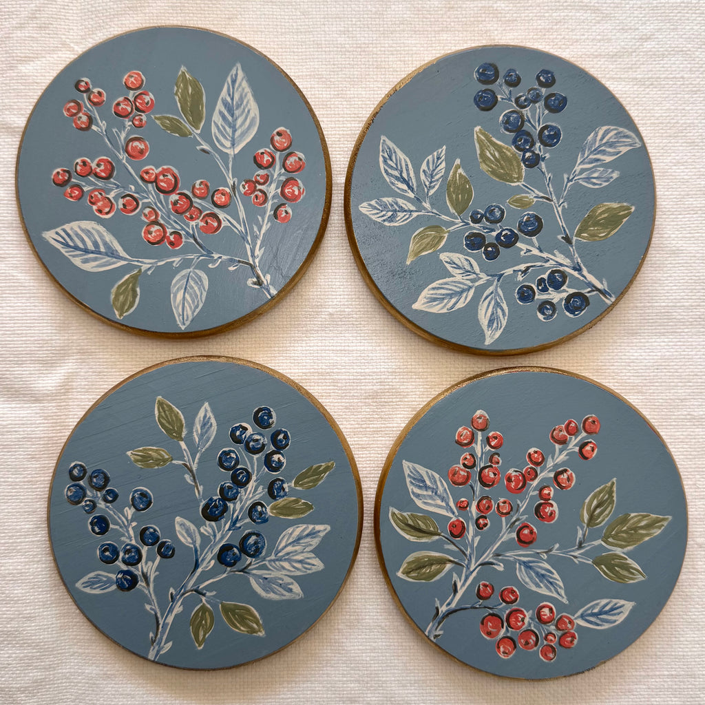 Blue Ridge Harvest | Hand-Painted Coasters