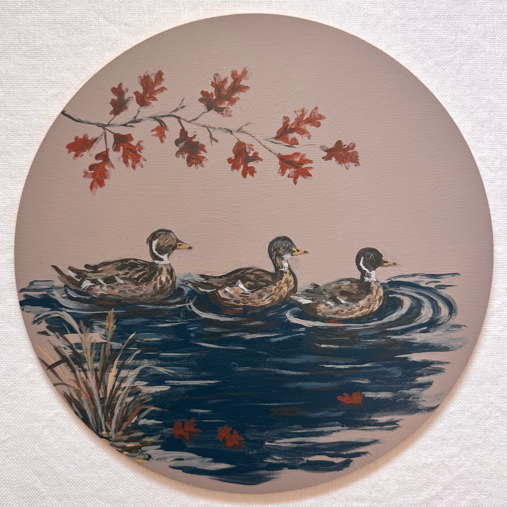 Autumn Water | Hand-Painted Charger Set