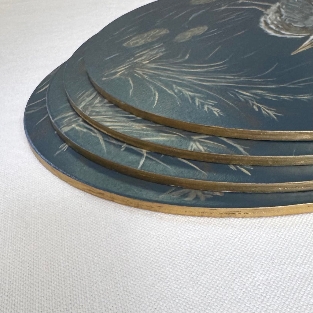 Midnight Marsh | Hand-Painted Charger Set