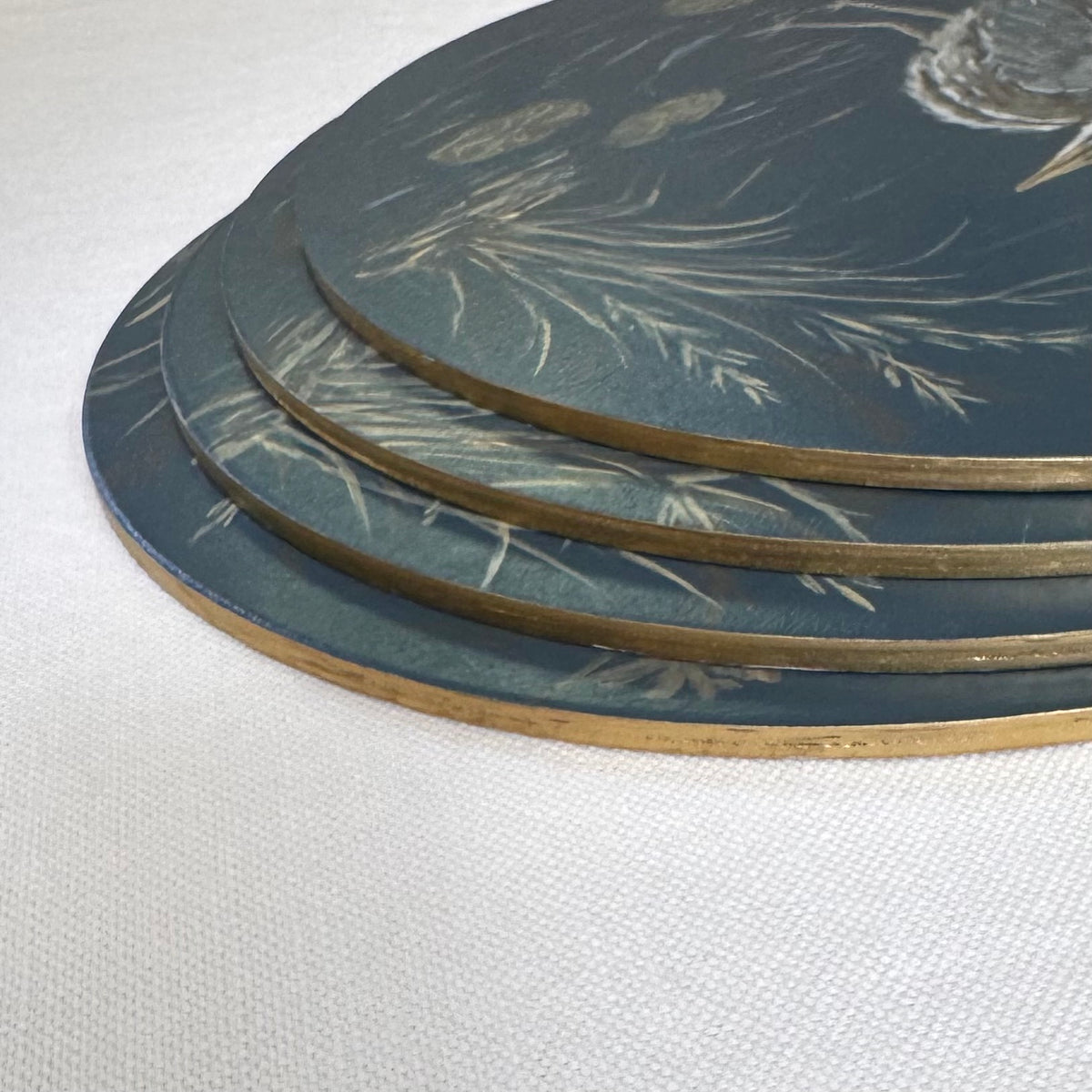 Midnight Marsh | Hand-Painted Charger Set
