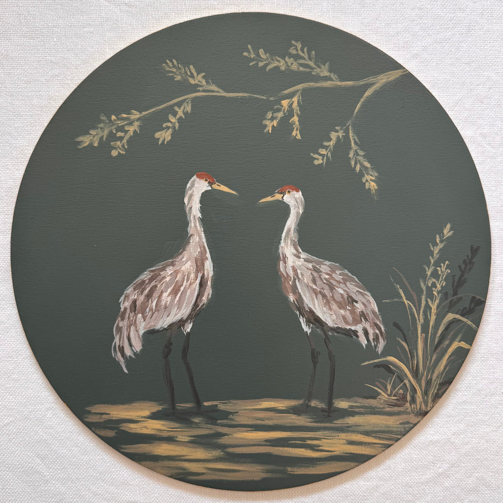 Evening Reeds | Hand-Painted Charger Set