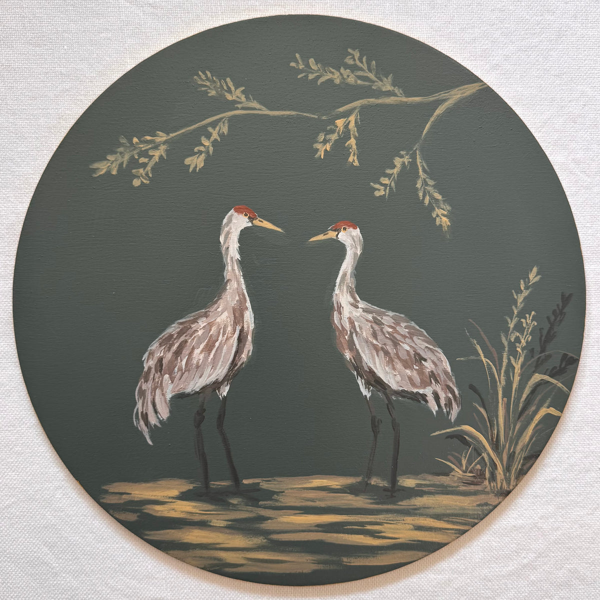 Evening Reeds | Hand-Painted Charger Set