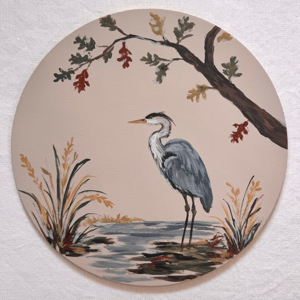 Marsh Gathering | Hand-Painted Charger Set