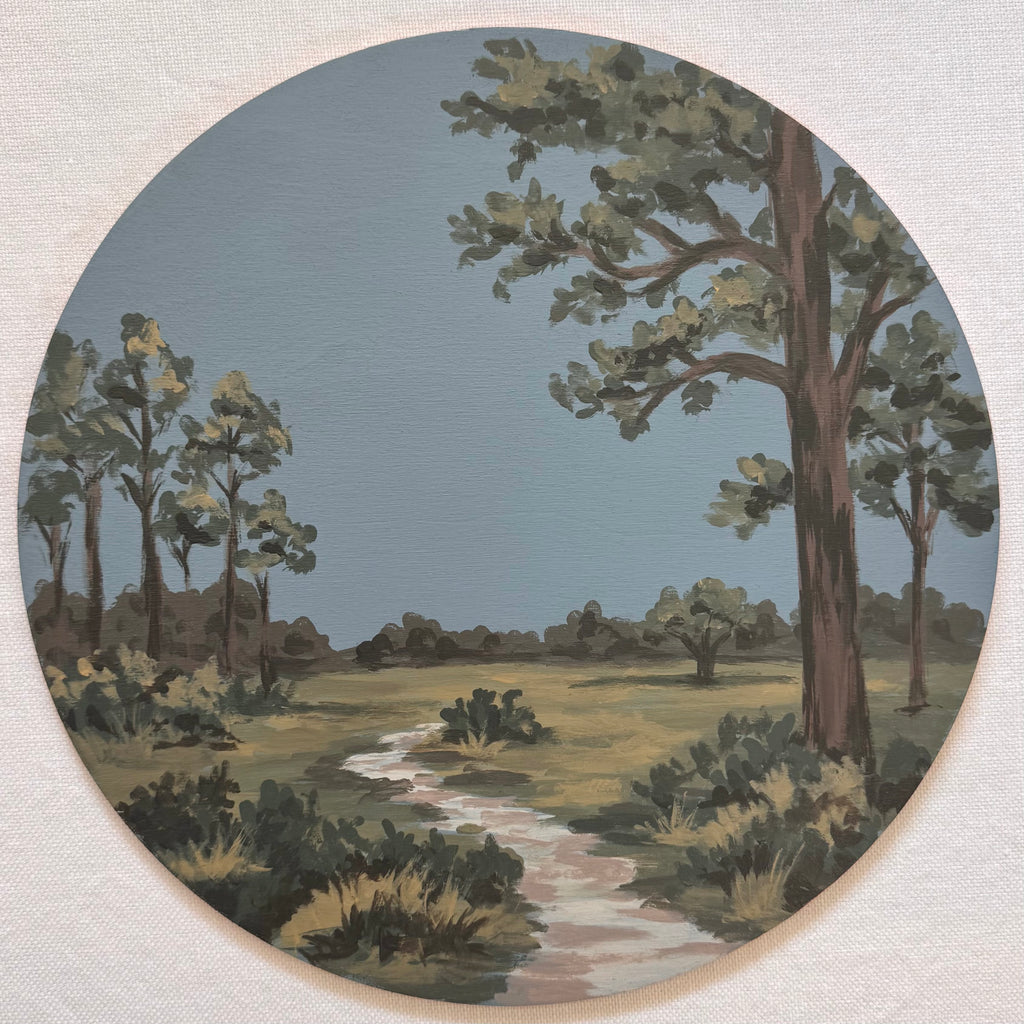 Pinewood Path | Hand-Painted Charger Set