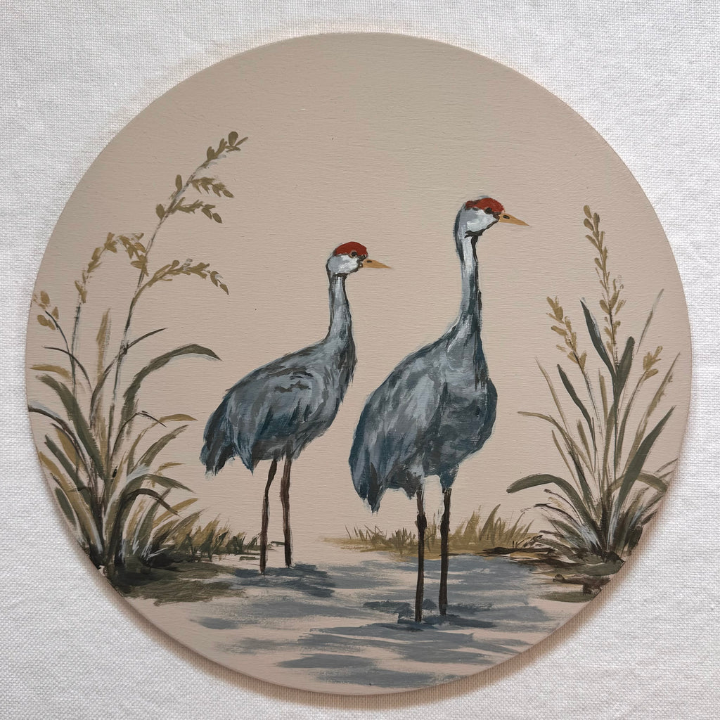Marsh Gathering | Hand-Painted Charger Set