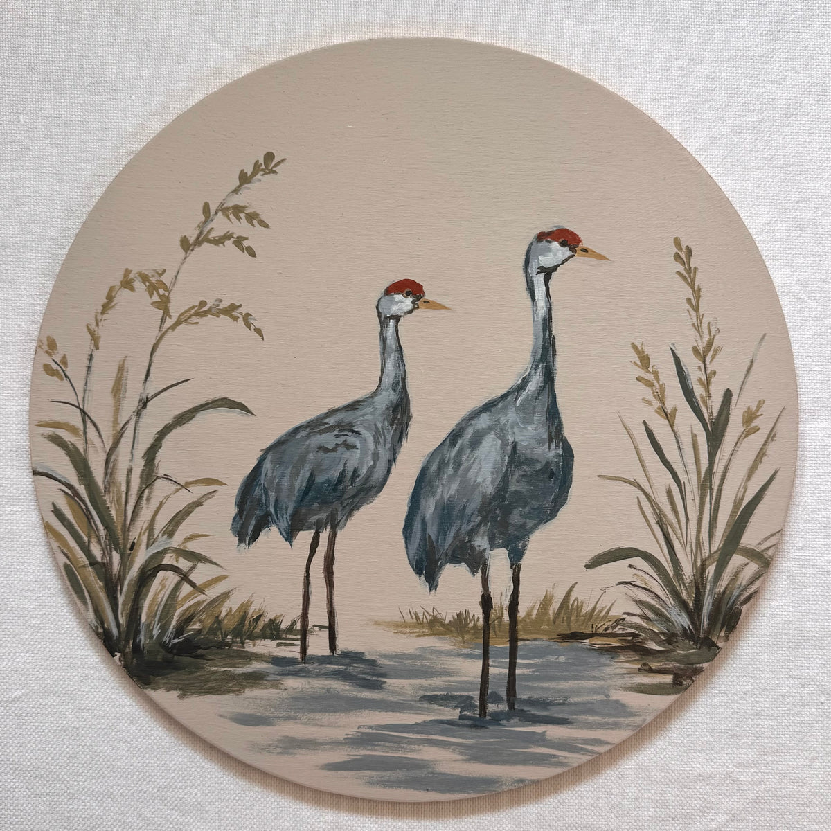 Marsh Gathering | Hand-Painted Charger Set