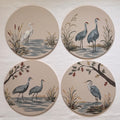 Marsh Gathering | Hand-Painted Charger Set