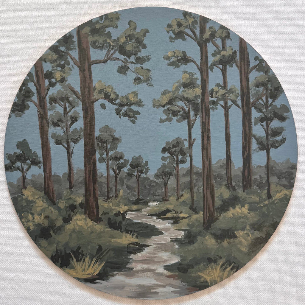 Pinewood Path | Hand-Painted Charger Set