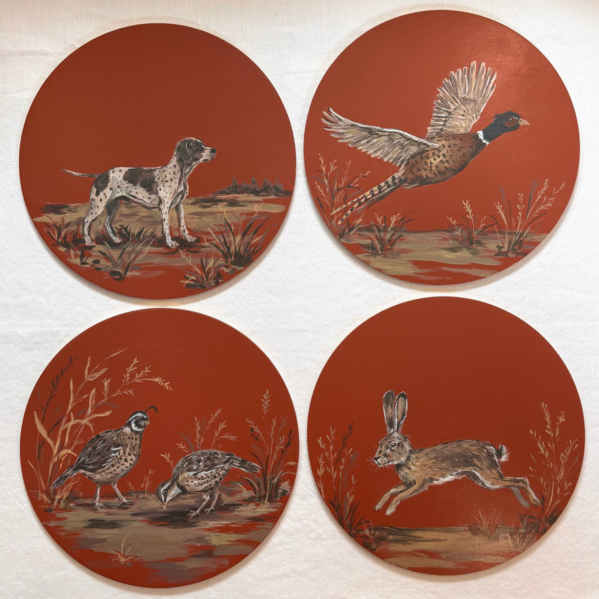 Russet Field | Hand-Painted Charger Set